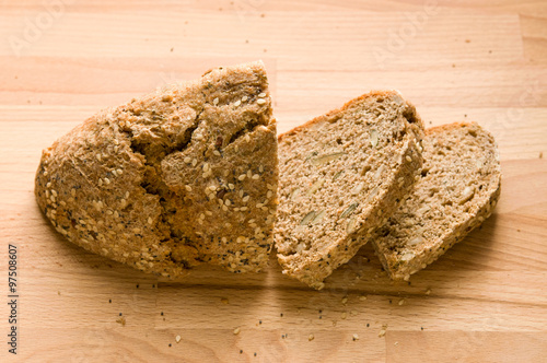  bread on wooden table