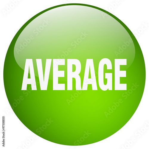 average green round gel isolated push button