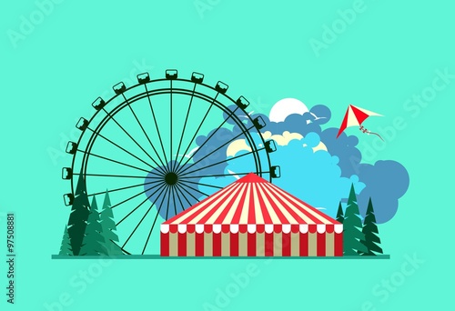 Amusement park poster