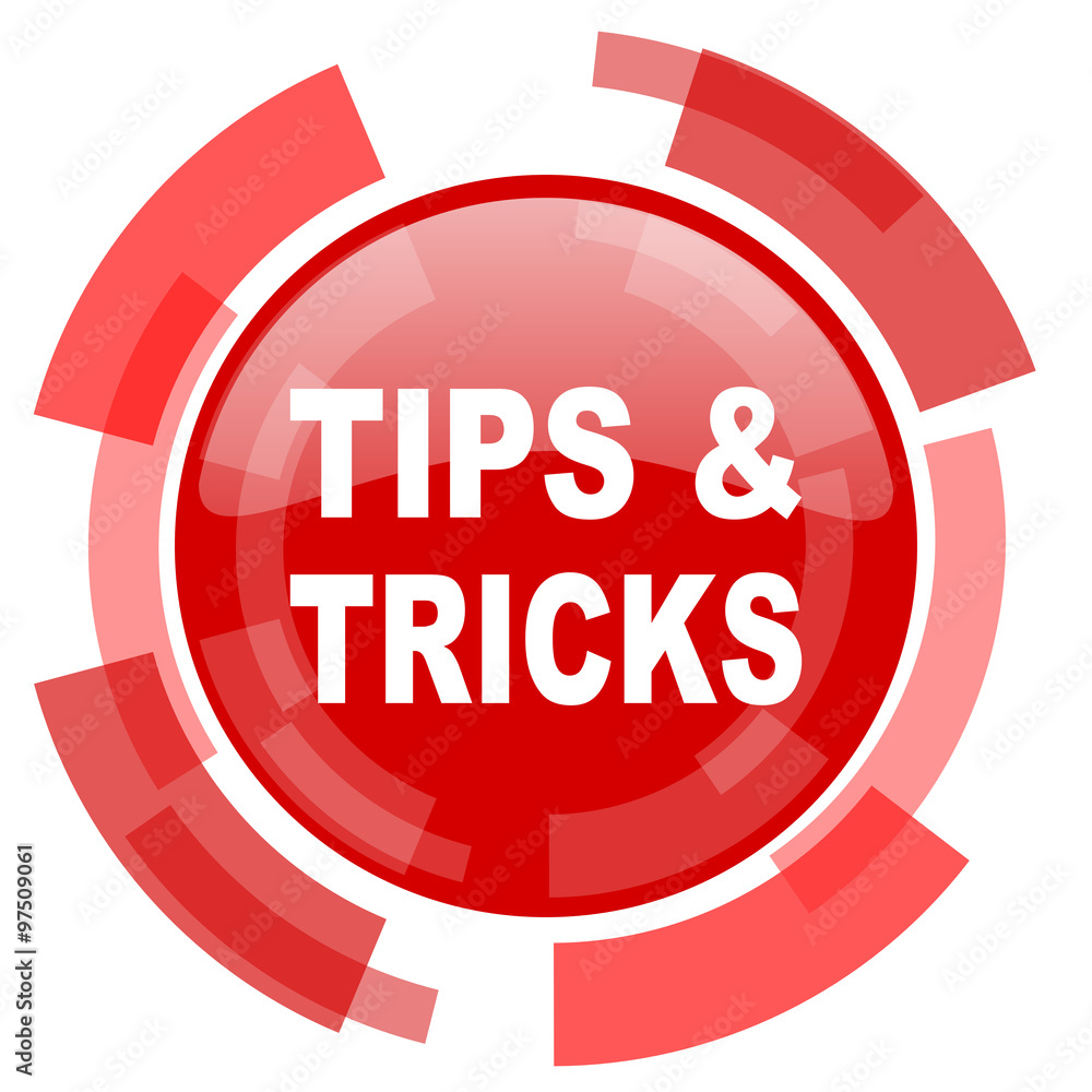 tips tricks red glossy web icon tips tricks red glossy web icon