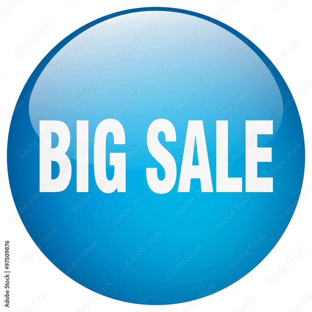 big sale blue round gel isolated push button big sale blue round gel isolated push button