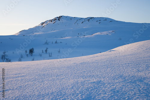 Abendstimmung in Schweden im Winter