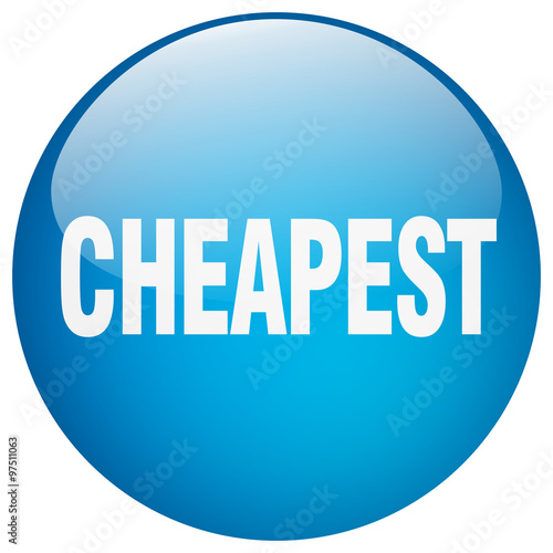 cheapest blue round gel isolated push button
