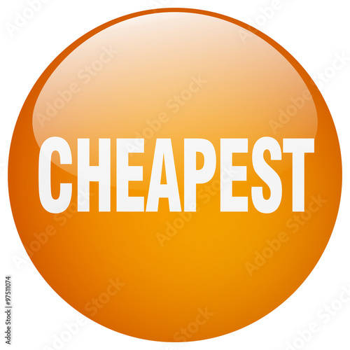 cheapest orange round gel isolated push button