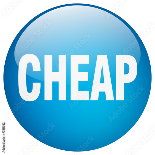 cheap blue round gel isolated push button