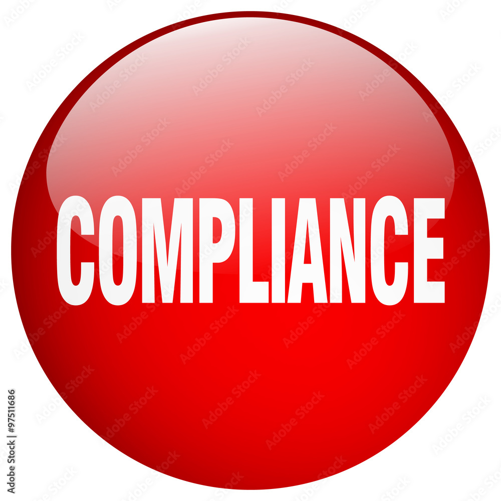 compliance red round gel isolated push button compliance red round gel isolated push button