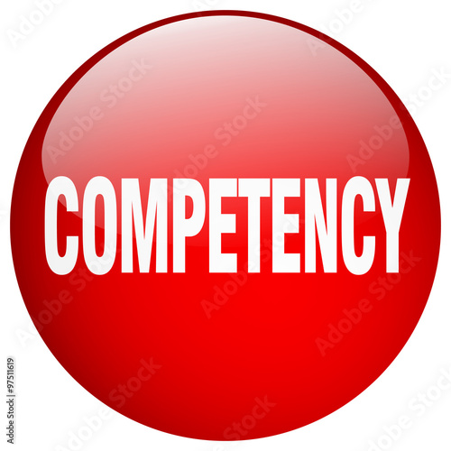 competency red round gel isolated push button