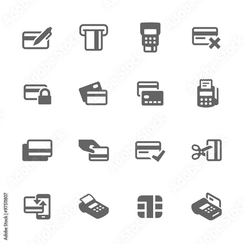 Simple Credit Cards Icons