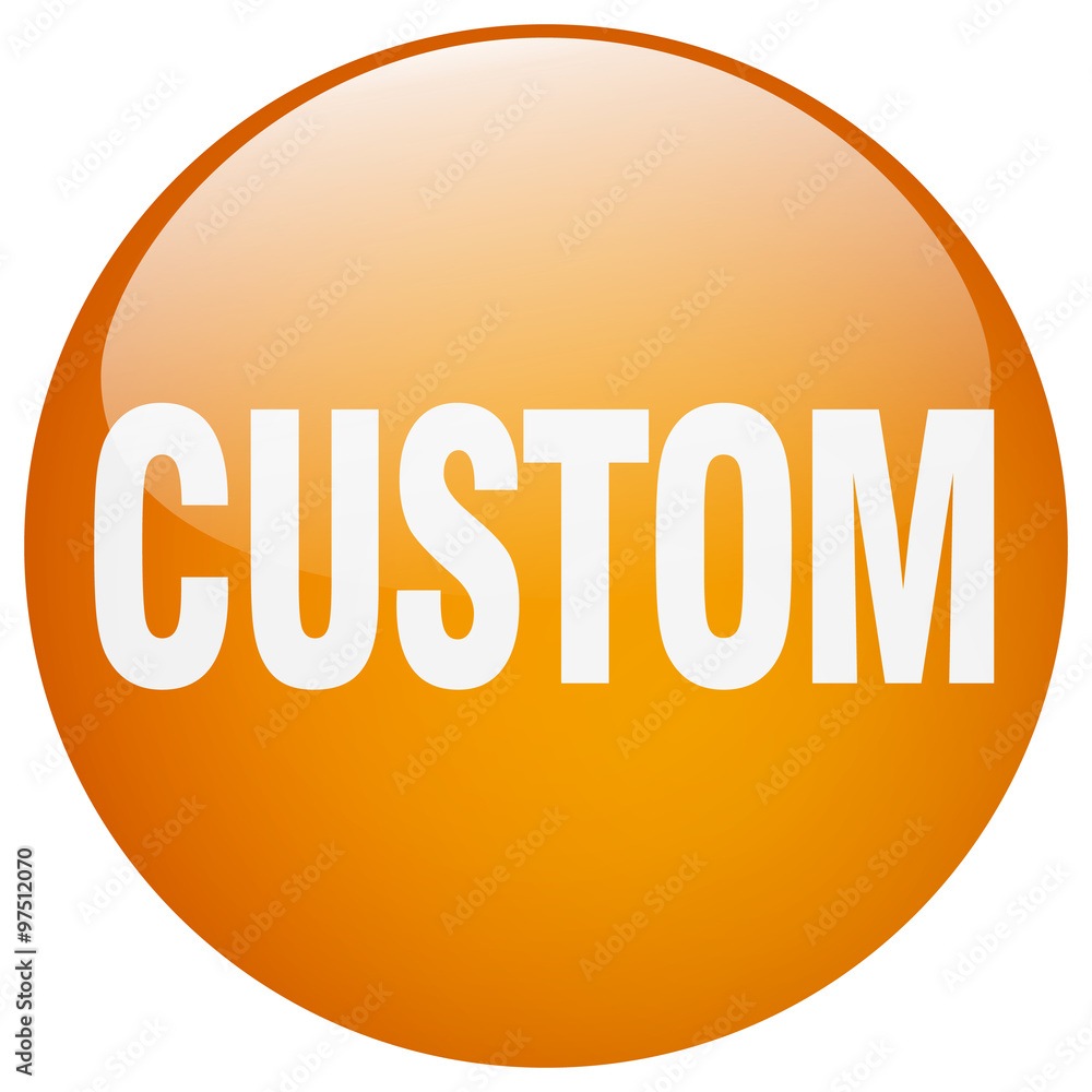 custom orange round gel isolated push button custom orange round gel isolated push button