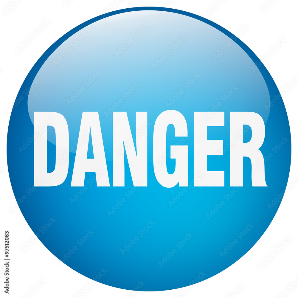 danger blue round gel isolated push button danger blue round gel isolated push button