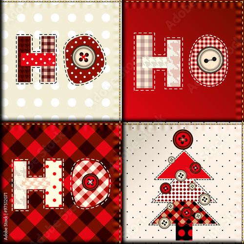 Christmas patchwork pattern
