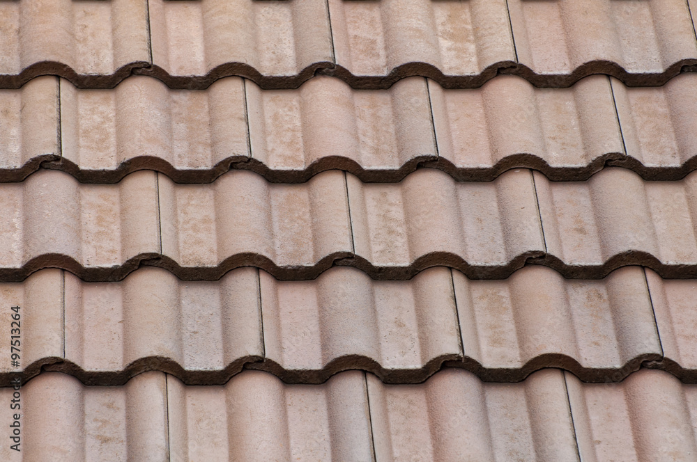 Ceramic tiles of a roof
