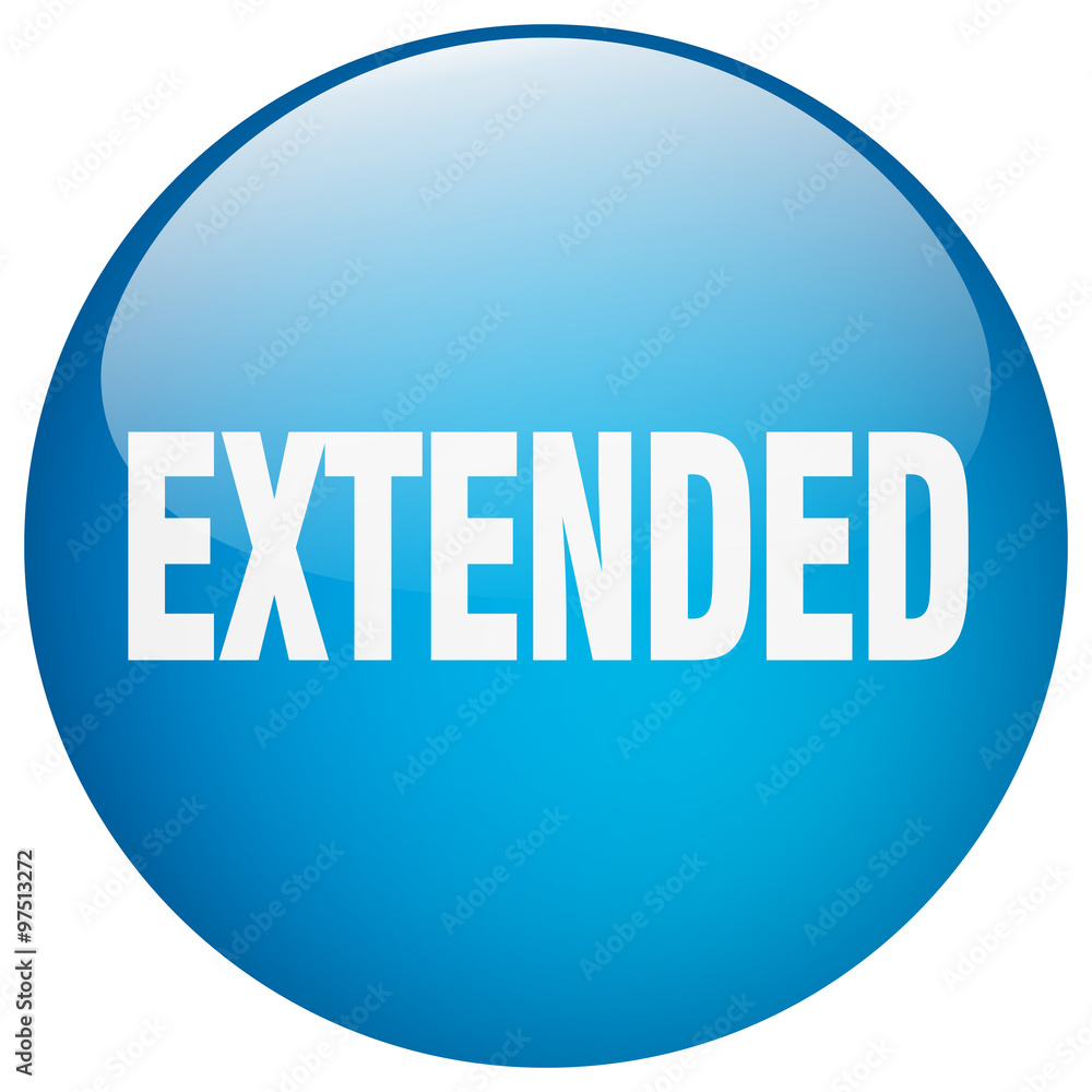 extended blue round gel isolated push button extended blue round gel isolated push button