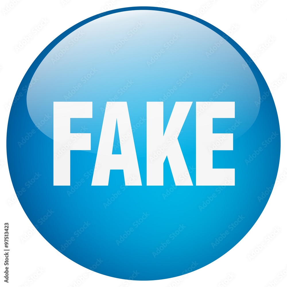 fake blue round gel isolated push button fake blue round gel isolated push button