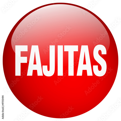 fajitas red round gel isolated push button