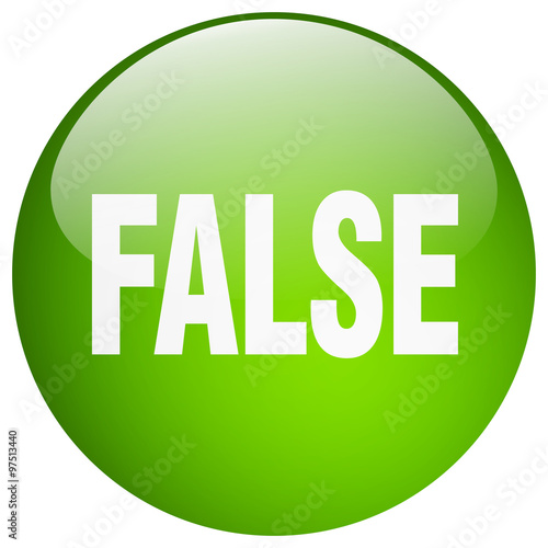 false green round gel isolated push button