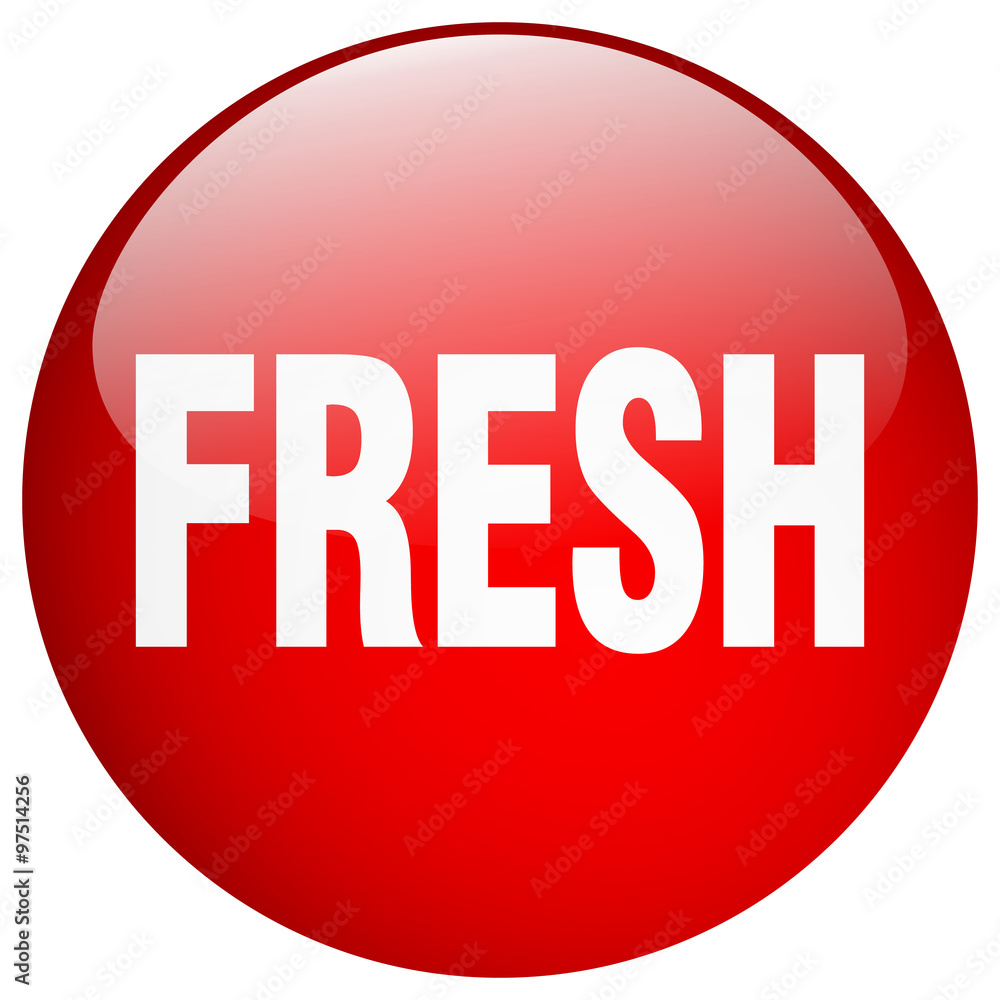 fresh red round gel isolated push button fresh red round gel isolated push button