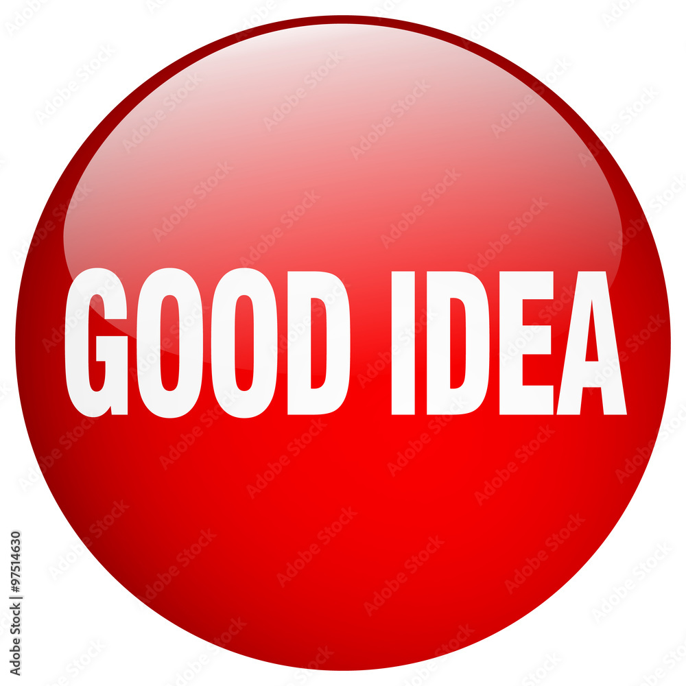 good idea red round gel isolated push button good idea red round gel isolated push button