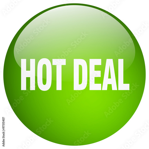 hot deal green round gel isolated push button