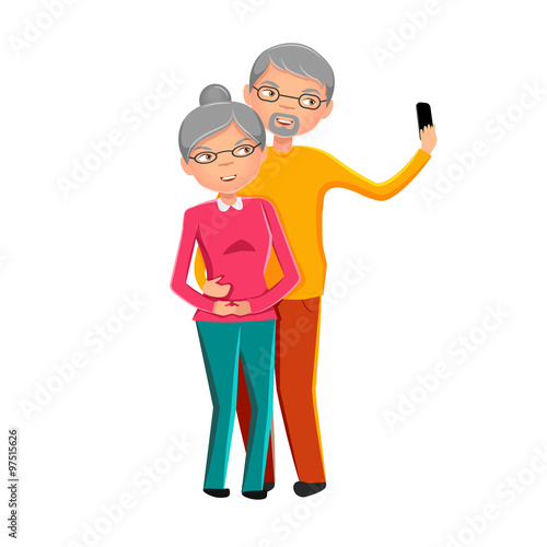 Senior Couple Makes a Selfie