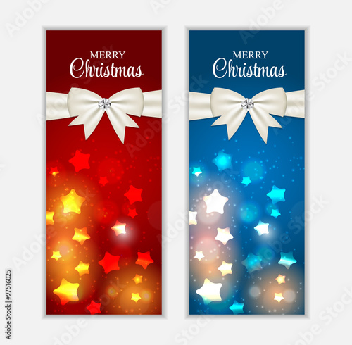 Christmas Website Banner and Card Background Vector Illustration