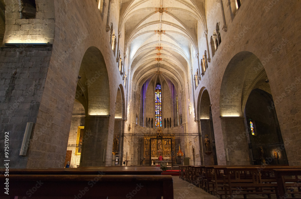 Fototapeta premium Церковь Сан-Фелиу. Жирона. Каталония, Испания. 