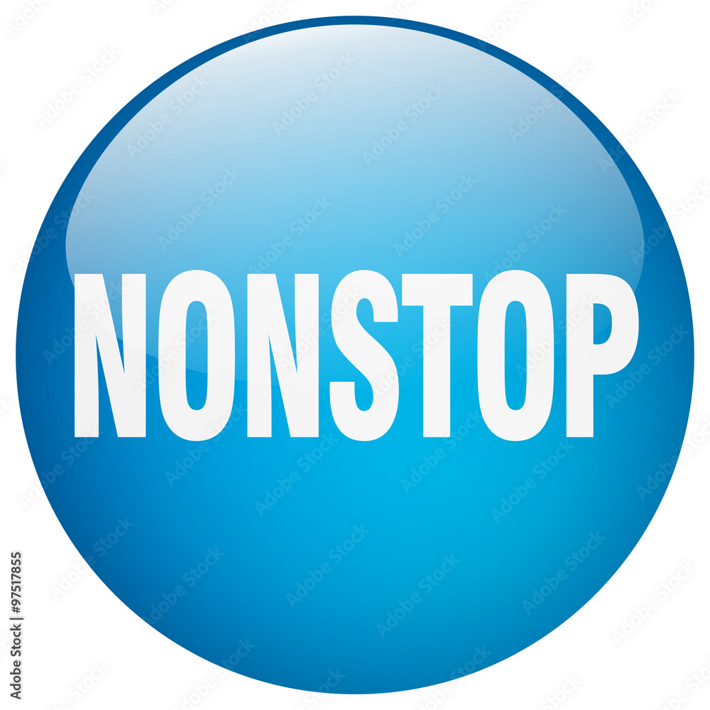 nonstop blue round gel isolated push button nonstop blue round gel isolated push button
