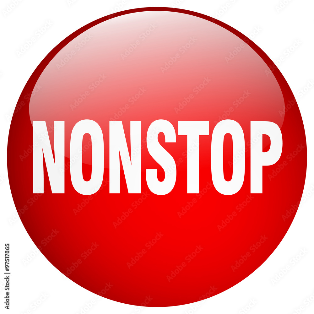 nonstop red round gel isolated push button nonstop red round gel isolated push button