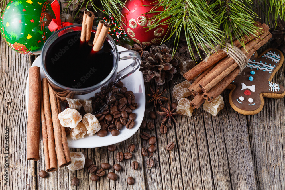 Xmas mulled wine with cinnamon stick Xmas mulled wine with cinnamon stick
