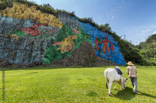 Mural de la Prehistoria in Vinales valley, Cuba