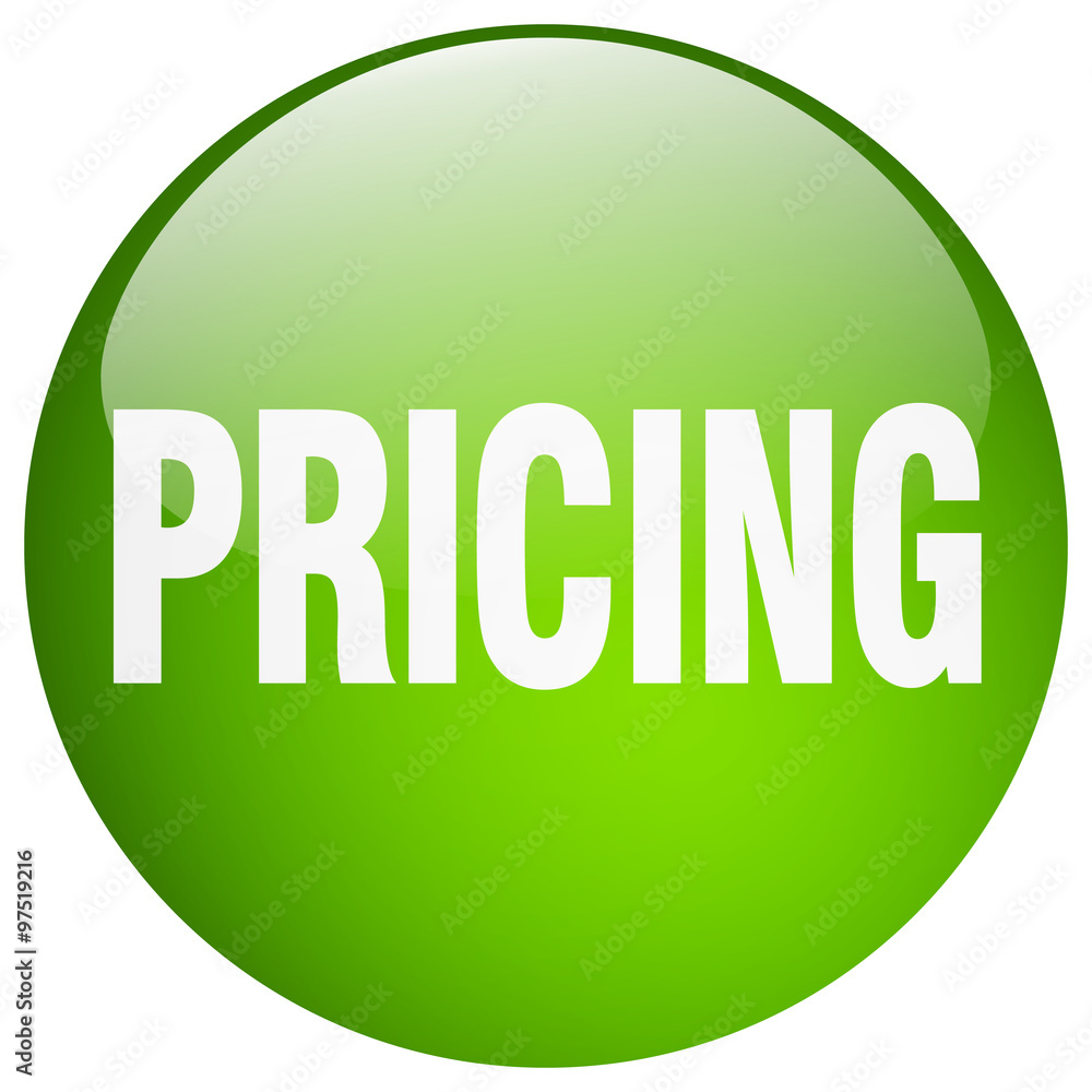 pricing green round gel isolated push button pricing green round gel isolated push button