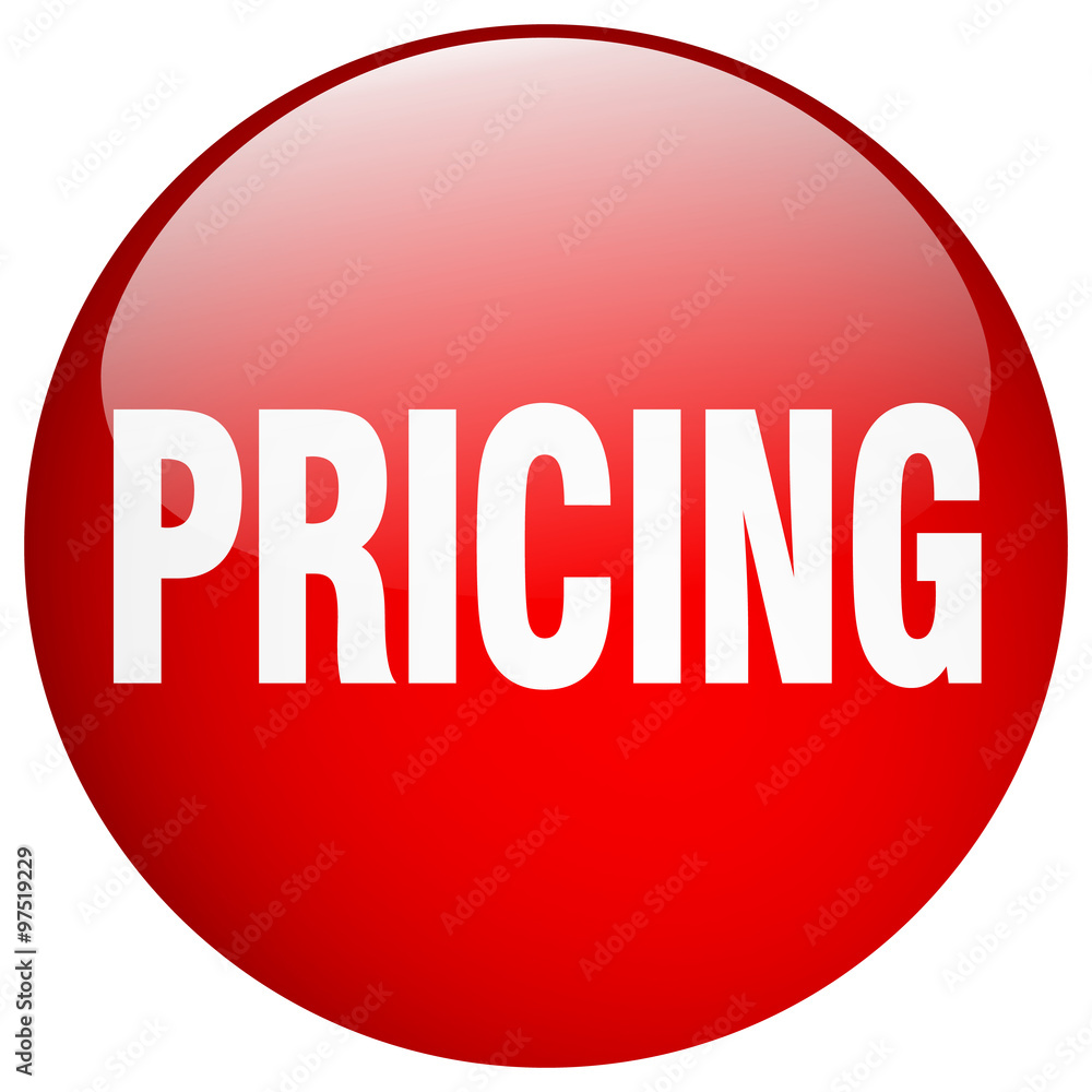pricing red round gel isolated push button pricing red round gel isolated push button