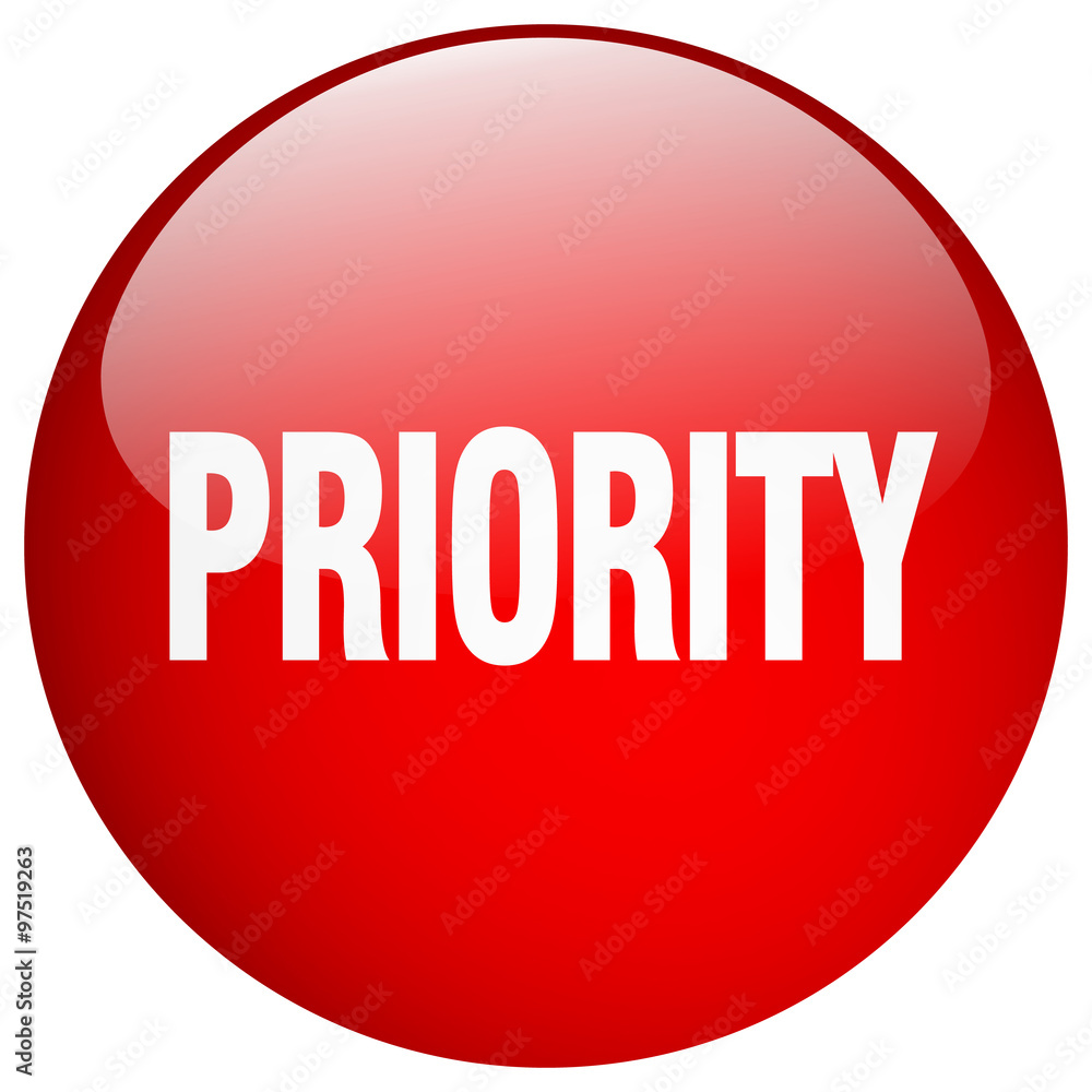 priority red round gel isolated push button priority red round gel isolated push button