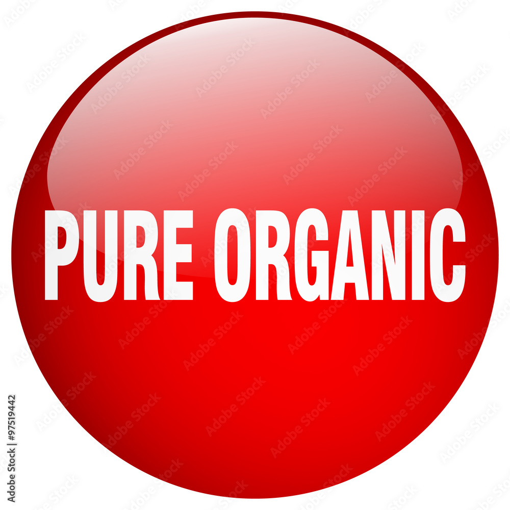 pure organic red round gel isolated push button pure organic red round gel isolated push button