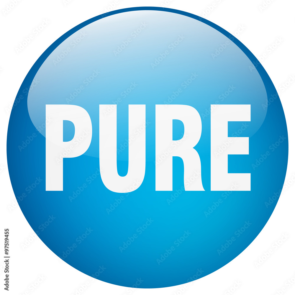 pure blue round gel isolated push button pure blue round gel isolated push button