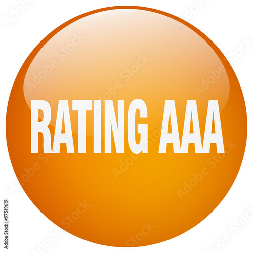 rating aaa orange round gel isolated push button