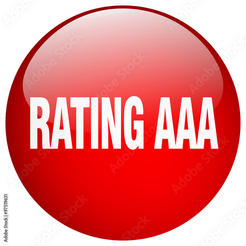 rating aaa red round gel isolated push button