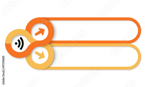 Two frames for your text and feed icon