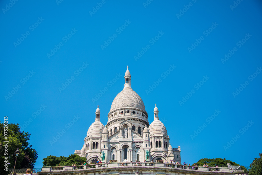 Paris - SEPTEMBER 12, 2012: Basilique du Sacre Coeur on Septembe Paris - SEPTEMBER 12, 2012: Basilique du Sacre Coeur on Septembe