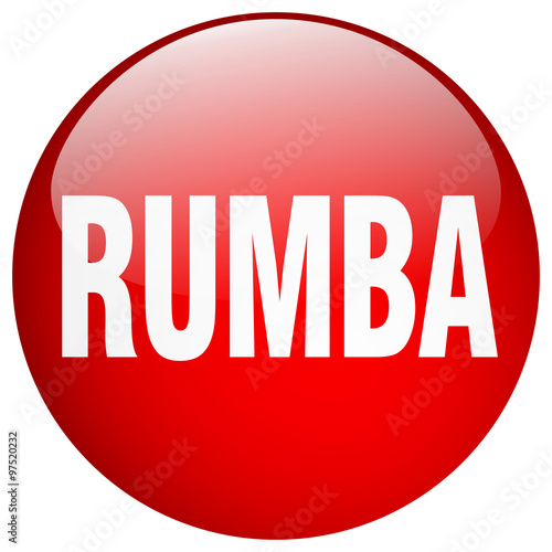 rumba red round gel isolated push button
