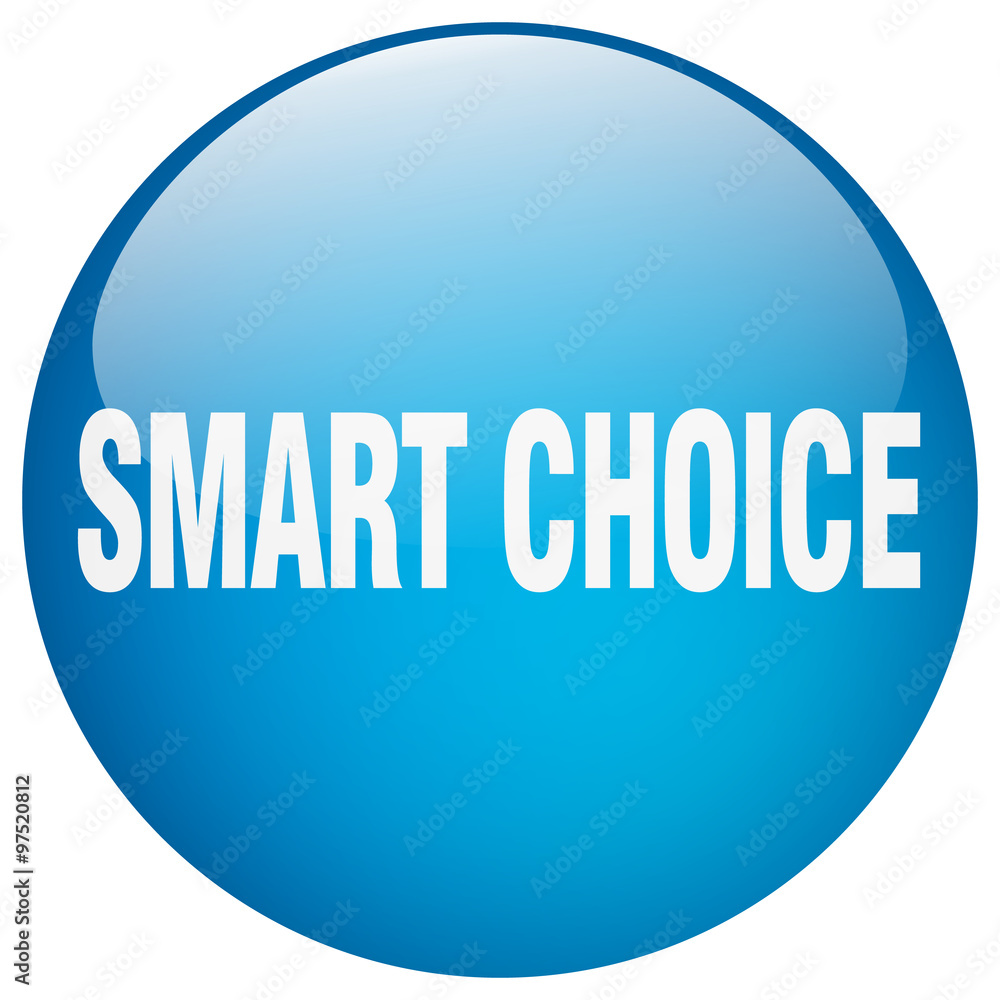 smart choice blue round gel isolated push button smart choice blue round gel isolated push button