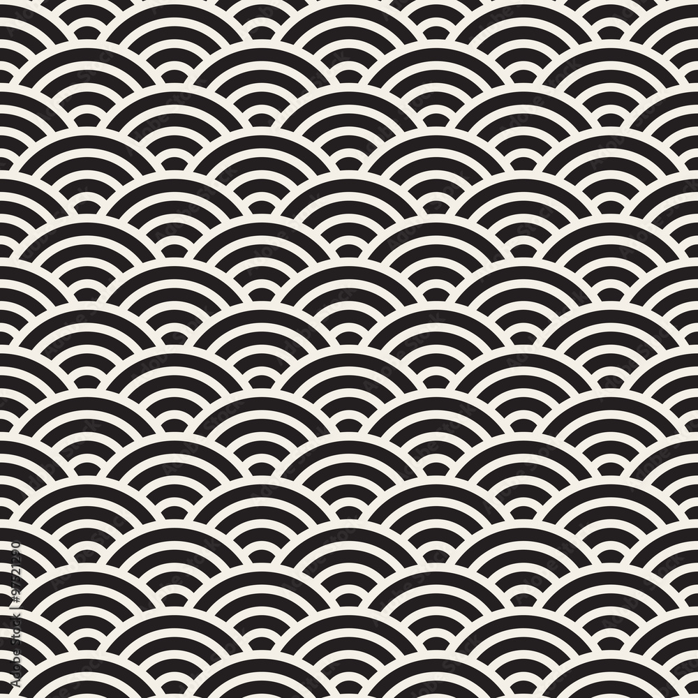 Vector Seamless Black and White Rounded Concentric Arcs Wi-Fi Sign Pattern Vector Seamless Black and White Rounded Concentric Arcs Wi-Fi Sign Pattern