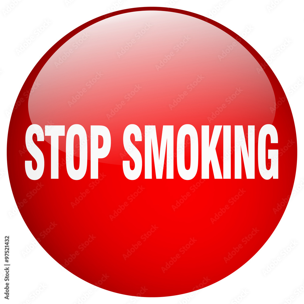 stop smoking red round gel isolated push button stop smoking red round gel isolated push button