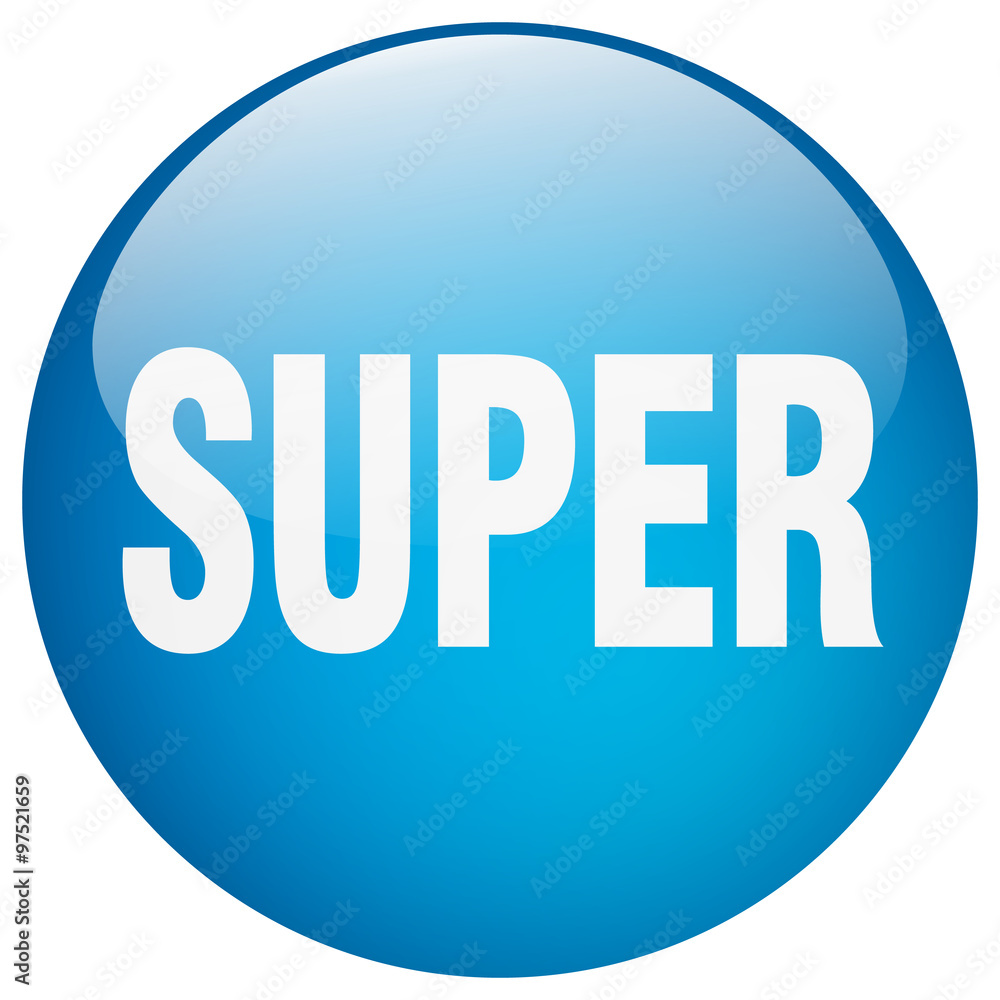 super blue round gel isolated push button super blue round gel isolated push button