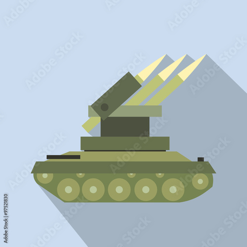 Anti-aircraft warfare flat icon
