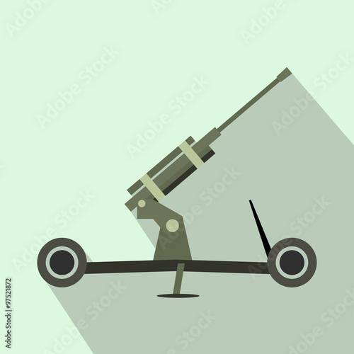 Howitzer artillery flat icon