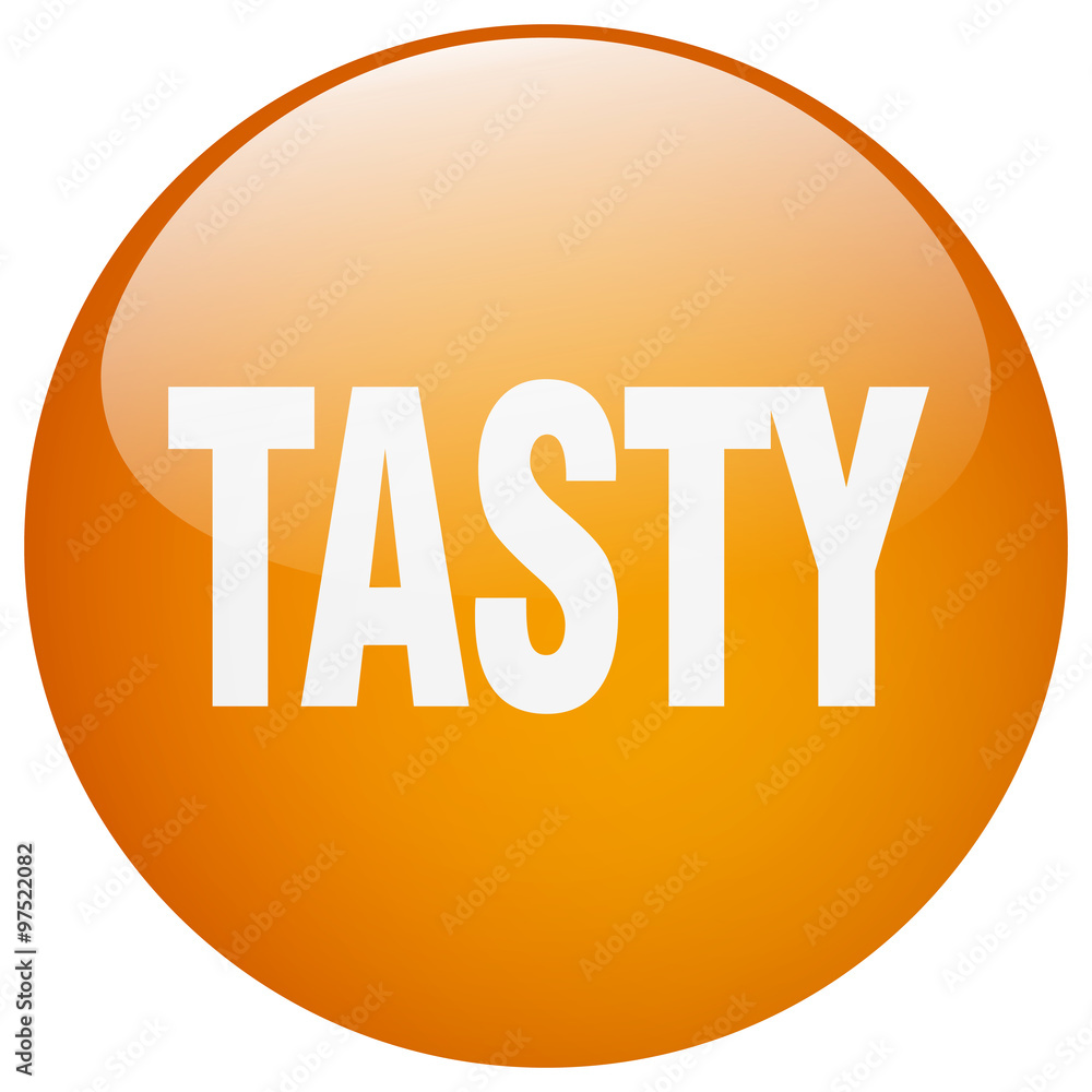 tasty orange round gel isolated push button tasty orange round gel isolated push button