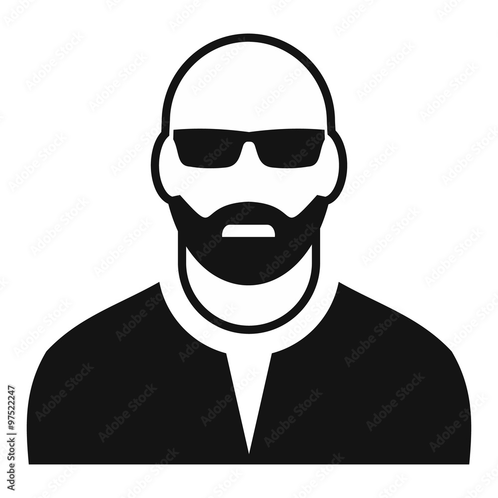 Man with glasses avatar simple icon Man with glasses avatar simple icon