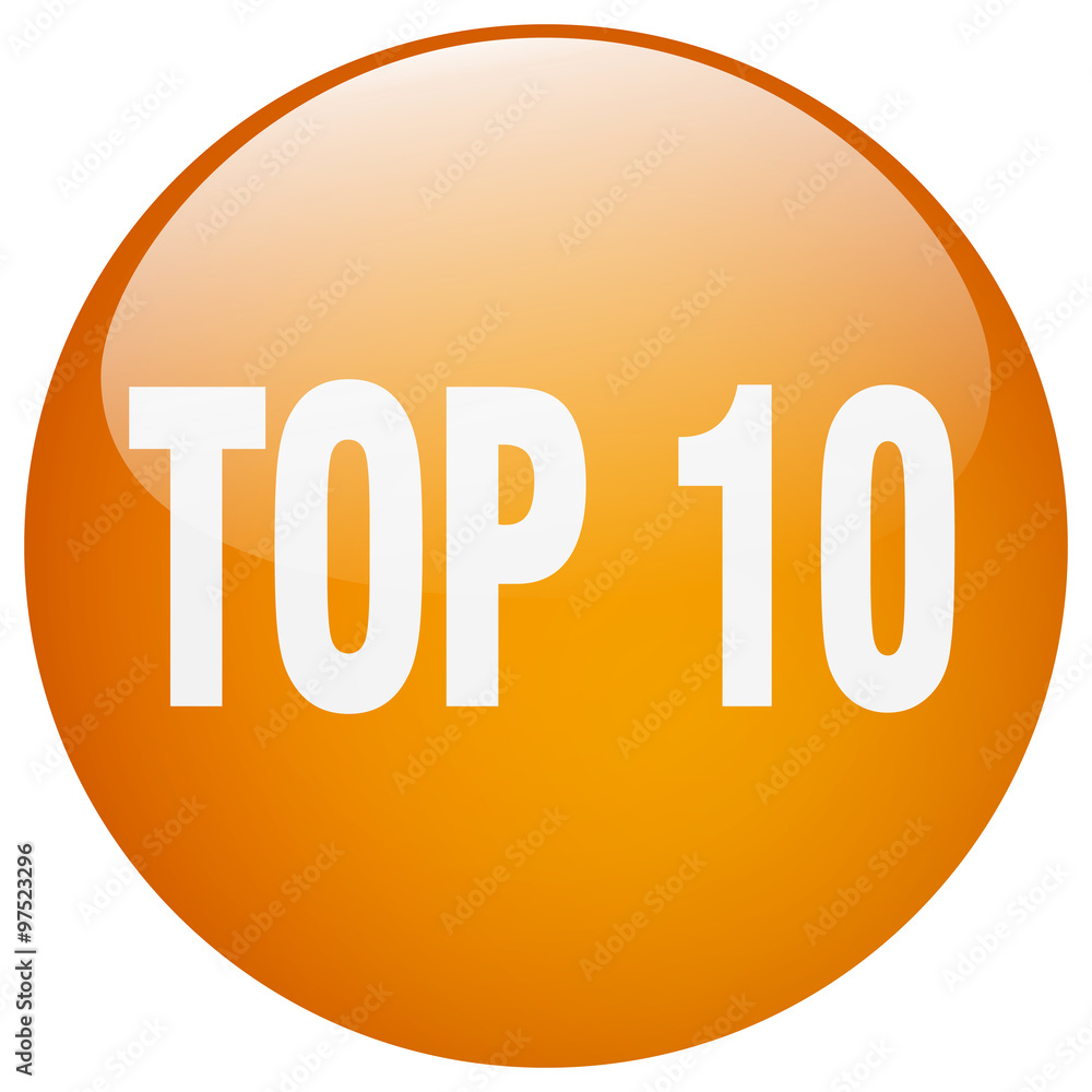 top 10 orange round gel isolated push button top 10 orange round gel isolated push button