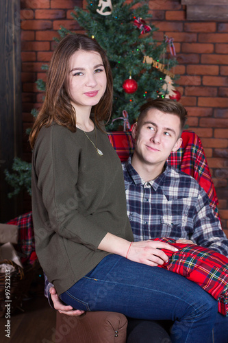 Christmas, young couple